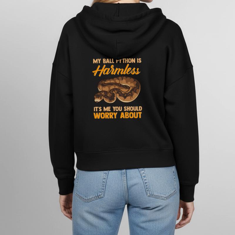 Harmlose Python Gefährlicher Halter Schlangen Fan Stanley/Stella Boxy Frauen Bio Zip Hoodie Ida