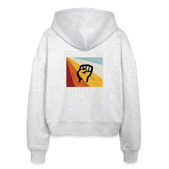 Les procrastinateurs s'unissent demain paresseux son cadeau - Veste à capuche bio Ida Stanley/Stella Femme - blanc chiné - Dos - AI Model Female 172 dark (172cm)