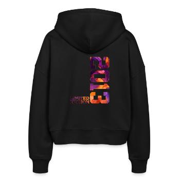 LIMITED EDITION 2013 13 JAHRE 13. GEBURTSTAG - Stanley/Stella Boxy Frauen Bio Zip Hoodie Ida - Schwarz - Hinten - AI Model Female 172 light (172cm)