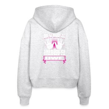 UWE - Brüste - Stanley/Stella Boxy Frauen Bio Zip Hoodie Ida - Weiß meliert - Hinten - AI Model Female 172 dark (172cm)