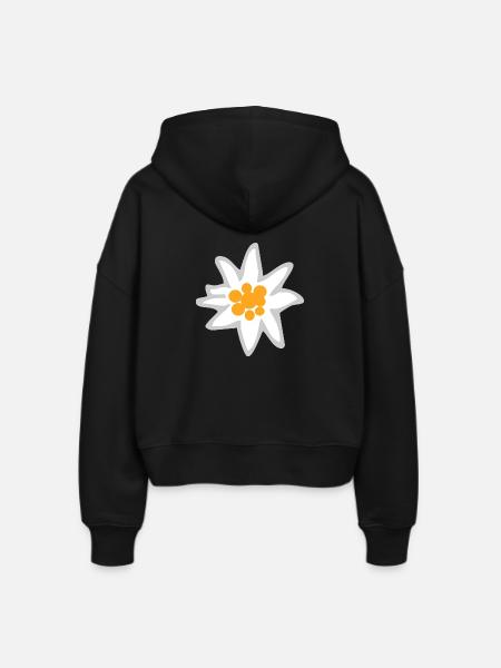 Edelweiss - Stanley/Stella Boxy Frauen Bio Zip Hoodie Ida - Schwarz