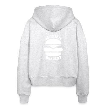 Addicted to citizens - Stanley/Stella Boxy Women’s Organic Zip Hoodie Ida - heather white - Back - AI Model Female 172 dark (172cm)
