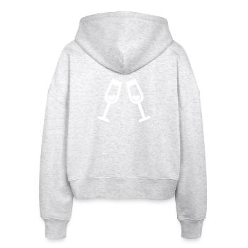 verres - Veste à capuche bio Ida Stanley/Stella Femme - blanc chiné - Dos - AI Model Female 172 dark (172cm)