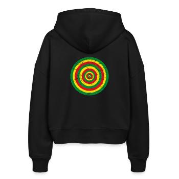 Cercle de couleur Rasta effet vintage Jah - Veste à capuche bio Ida Stanley/Stella Femme - noir - Dos - AI Model Female 172 light (172cm)