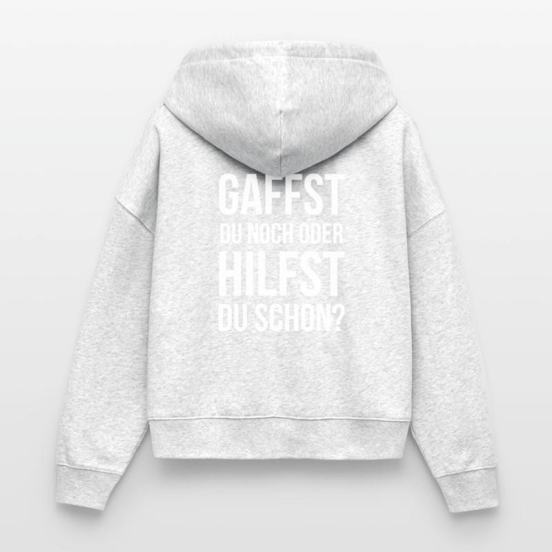 Gaffst du noch oder hilfst du schon? Stanley/Stella Boxy Frauen Bio Zip Hoodie Ida