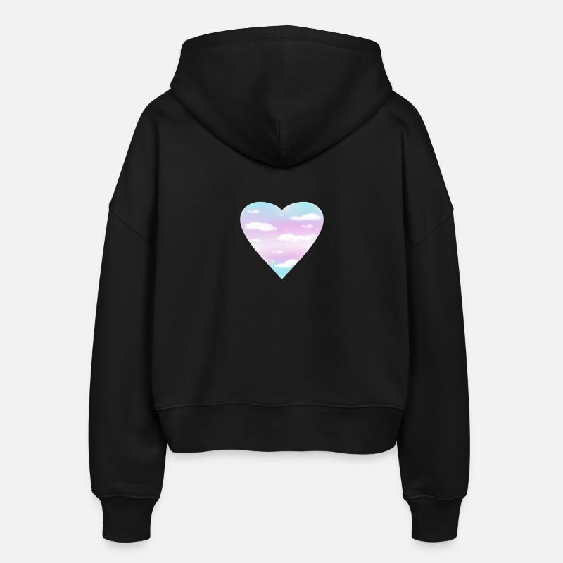 Cœur trans - Veste à capuche bio Ida Stanley/Stella Femme - noir