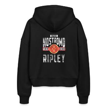 Alien Nostromo Besatzungsrang Ripley - Stanley/Stella Boxy Frauen Bio Zip Hoodie Ida - Schwarz - Hinten - AI Model Female 172 light (172cm)
