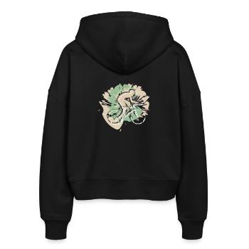 You and your bike - Stanley/Stella Boxy Women’s Organic Zip Hoodie Ida - black - Back - AI Model Female 172 light (172cm)
