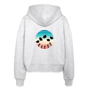Graduation - Graduation Gift Ideas - Stanley/Stella Boxy Frauen Bio Zip Hoodie Ida - Weiß meliert - Hinten - AI Model Female 172 dark (172cm)