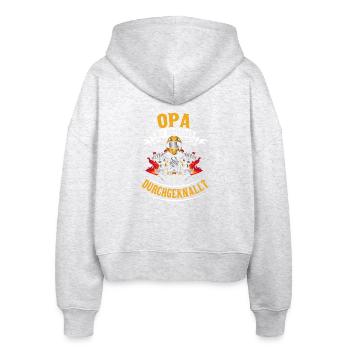 Opa Motorrad Humor Alt Und Durchgeknallt - Stanley/Stella Boxy Frauen Bio Zip Hoodie Ida - Weiß meliert - Hinten - AI Model Female 172 dark (172cm)
