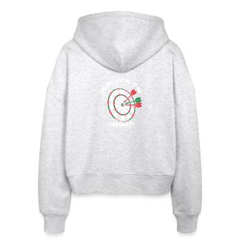 Dart Kneipen Design - Stanley/Stella Boxy Frauen Bio Zip Hoodie Ida - Weiß meliert - Hinten - AI Model Female 172 dark (172cm)