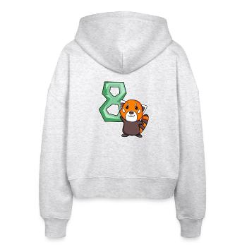 8. Geburtstag Motiv Roter Panda - acht Jahre alt - Stanley/Stella Boxy Frauen Bio Zip Hoodie Ida - Weiß meliert - Hinten - AI Model Female 172 dark (172cm)