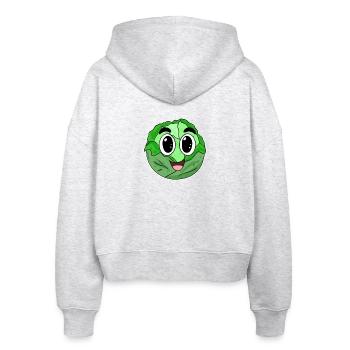 Kopfkohl Kohl - Stanley/Stella Boxy Frauen Bio Zip Hoodie Ida - Weiß meliert - Hinten - AI Model Female 172 dark (172cm)