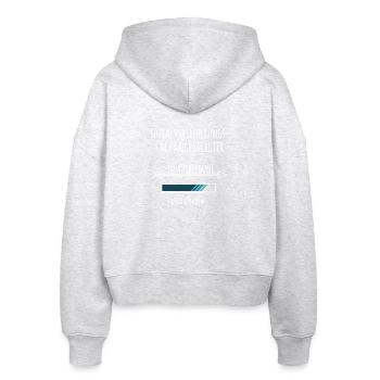 Sozialversicherungsfachangestellter Ausbildung - Stanley/Stella Boxy Frauen Bio Zip Hoodie Ida - Weiß meliert - Hinten - AI Model Female 172 dark (172cm)