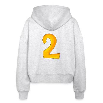 2 - Stanley/Stella Boxy Women’s Organic Zip Hoodie Ida - heather white - Back - AI Model Female 172 dark (172cm)