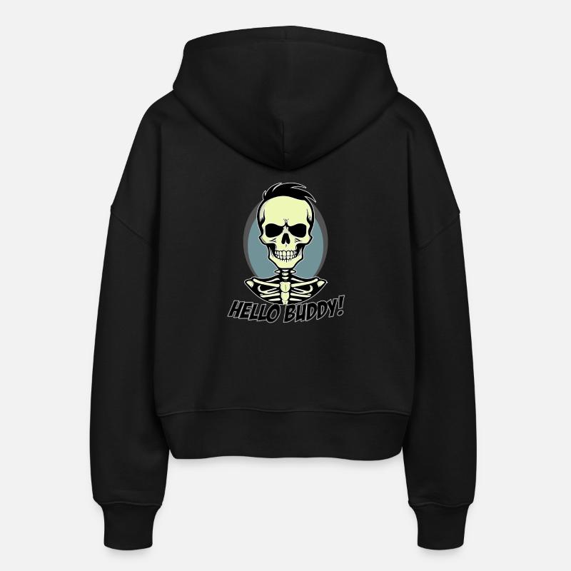 Hello Buddy - Stanley/Stella Boxy Frauen Bio Zip Hoodie Ida - Schwarz