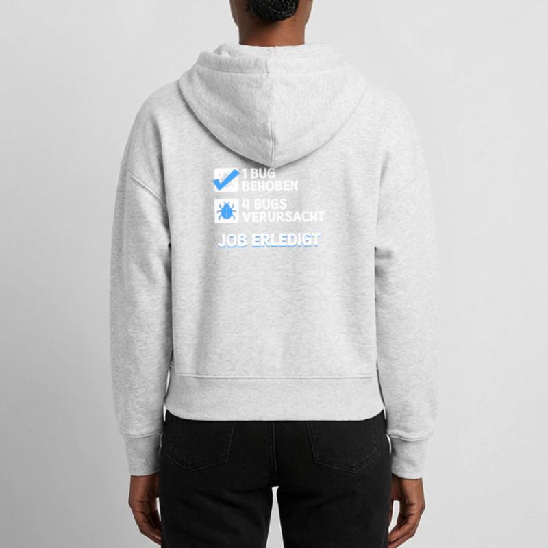 Developer Coden Skripting Bugs Debug Bugfixing Stanley/Stella Boxy Frauen Bio Zip Hoodie Ida