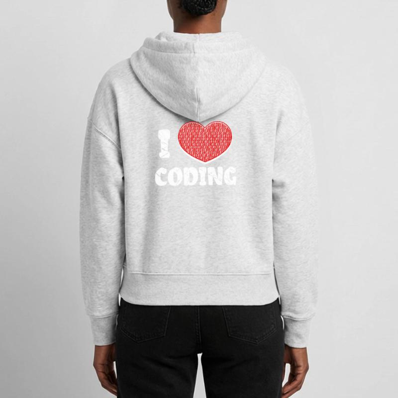 Developer Herz Coden Statement Programmierer Stanley/Stella Boxy Frauen Bio Zip Hoodie Ida