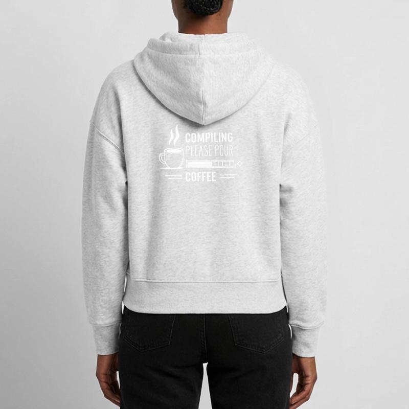 Programmers generate code from coffee Stanley/Stella Boxy Women’s Organic Zip Hoodie Ida