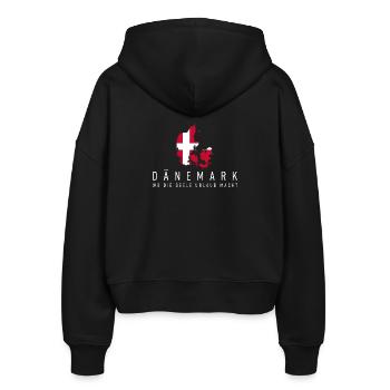 Dänemark – Wo die Seele Urlaub macht - Stanley/Stella Boxy Frauen Bio Zip Hoodie Ida - Schwarz - Hinten - AI Model Female 172 light (172cm)