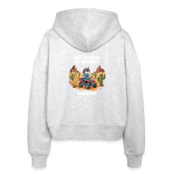Desert Unicorn - Stanley/Stella Boxy Women’s Organic Zip Hoodie Ida - heather white - Back - AI Model Female 172 dark (172cm)