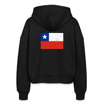 Flagge von Chile - Stanley/Stella Boxy Frauen Bio Zip Hoodie Ida - Schwarz - Hinten - AI Model Female 172 light (172cm)