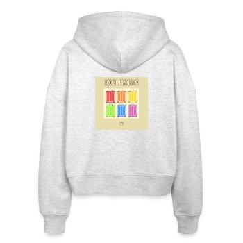 Inclusion Diversit Pride Fiert Suitcase - Stanley/Stella Boxy Women’s Organic Zip Hoodie Ida - heather white - Back - AI Model Female 172 dark (172cm)