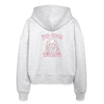 Les mauvaises filles ont meilleur goût que les filles tatouées B - Veste à capuche bio Ida Stanley/Stella Femme - blanc chiné - Dos - AI Model Female 172 dark (172cm)