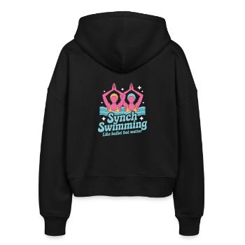 Synchronschwimmen Kunstschwimmen Wassersport - Stanley/Stella Boxy Frauen Bio Zip Hoodie Ida - Schwarz - Hinten - AI Model Female 172 light (172cm)