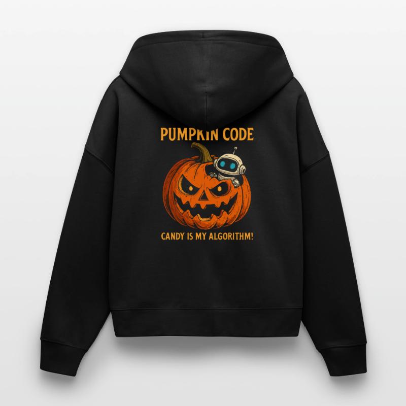 Pumpkin Code : Candy est mon algorithme ! Veste à capuche bio Ida Stanley/Stella Femme