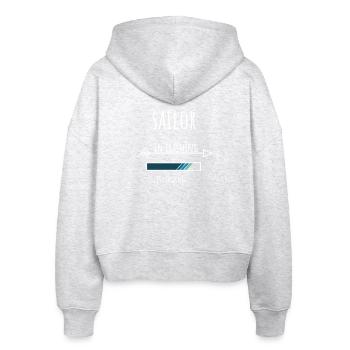 Sailor Gift Profession Training Seaman - Stanley/Stella Boxy Women’s Organic Zip Hoodie Ida - heather white - Back - AI Model Female 172 dark (172cm)