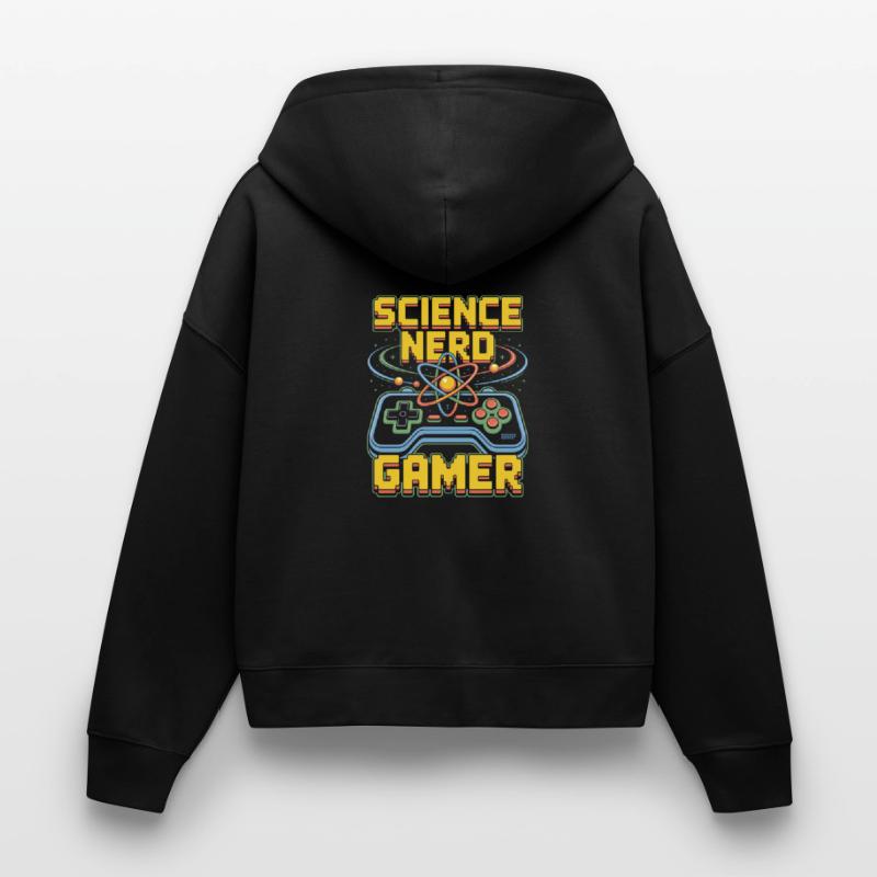 Science Nerd Gamer Atom Controller Wissenschaft Stanley/Stella Boxy Frauen Bio Zip Hoodie Ida