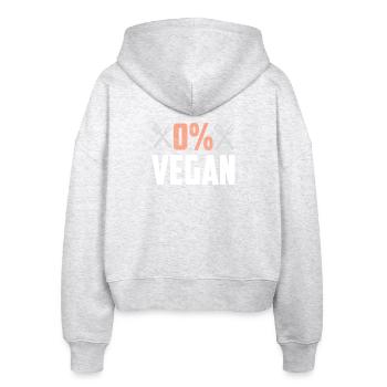 0 Prozent vegan - Stanley/Stella Boxy Frauen Bio Zip Hoodie Ida - Weiß meliert - Hinten - AI Model Female 172 dark (172cm)