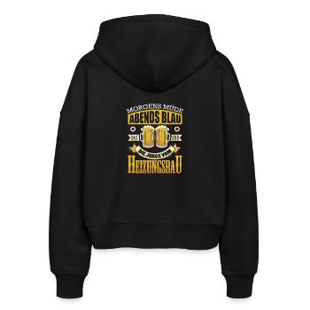 Heating Engineer Heating Construction Plumber Plumber - Stanley/Stella Boxy Women’s Organic Zip Hoodie Ida - black - Back - AI Model Female 172 light (172cm)