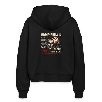 Vampire der Nacht Filmplakat Halloween - Stanley/Stella Boxy Frauen Bio Zip Hoodie Ida - Schwarz - Hinten - AI Model Female 172 light (172cm)