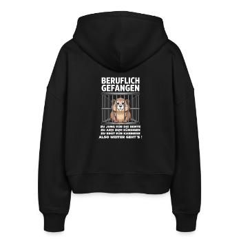 Büro & Job Kollegen Arbeiter lustiges Arbeiten - Stanley/Stella Boxy Frauen Bio Zip Hoodie Ida - Schwarz - Hinten - AI Model Female 172 light (172cm)