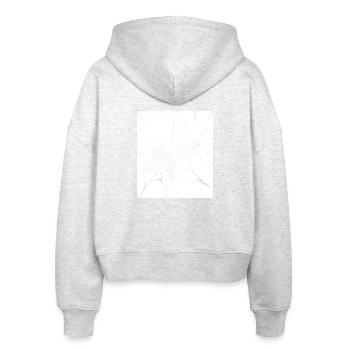Revolt - Stanley/Stella Boxy Women’s Organic Zip Hoodie Ida - heather white - Back - AI Model Female 172 dark (172cm)
