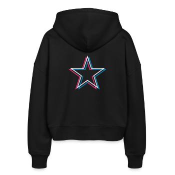 3D Star - Starlette de célébrité Sujet dangereusement chaud - Veste à capuche bio Ida Stanley/Stella Femme - noir - Dos - AI Model Female 172 light (172cm)