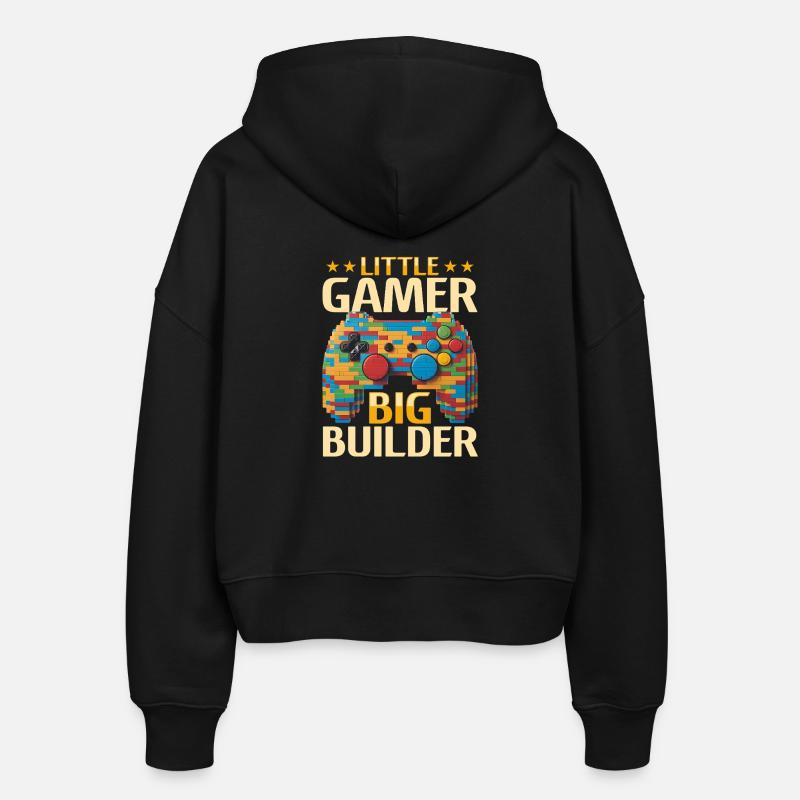 Blocs de construction Gamer Gaming Brick Builder - Veste à capuche bio Ida Stanley/Stella Femme - noir