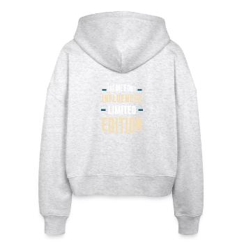 Einziger Influencer Limitierte Edition - Stanley/Stella Boxy Frauen Bio Zip Hoodie Ida - Weiß meliert - Hinten - AI Model Female 172 dark (172cm)