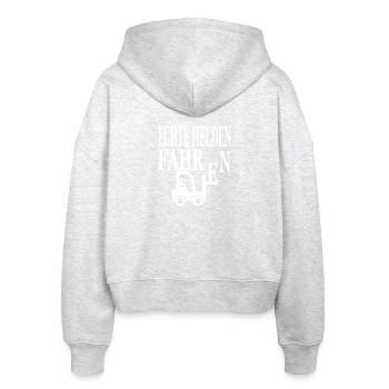 Forklift - Stanley/Stella Boxy Women’s Organic Zip Hoodie Ida - heather white - Back - AI Model Female 172 dark (172cm)