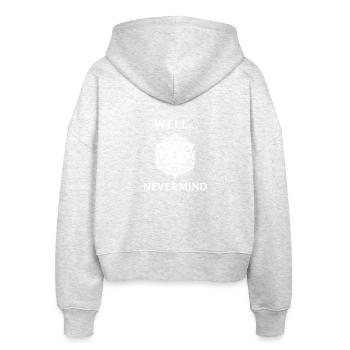 Critical Failure: Pen & Paper Humor - Stanley/Stella Boxy Women’s Organic Zip Hoodie Ida - heather white - Back - AI Model Female 172 dark (172cm)