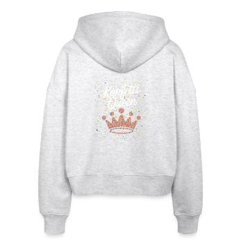 Confetti Queen - Stanley/Stella Boxy Women’s Organic Zip Hoodie Ida - heather white - Back - AI Model Female 172 dark (172cm)
