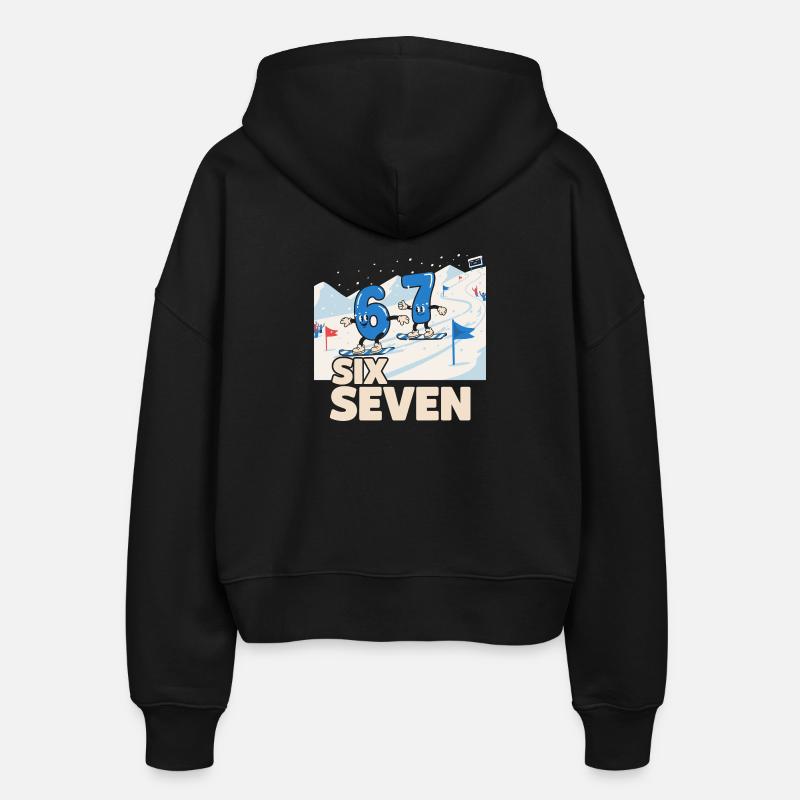 67 Snowboard Six Seven Memes - Veste à capuche bio Ida Stanley/Stella Femme - noir