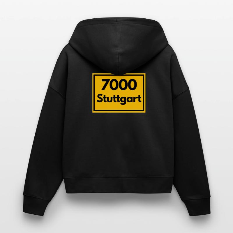 OLD POSTCODE POSTCODE RETRO 7000 STUTTGART SCHWABE Stanley/Stella Boxy Women’s Organic Zip Hoodie Ida