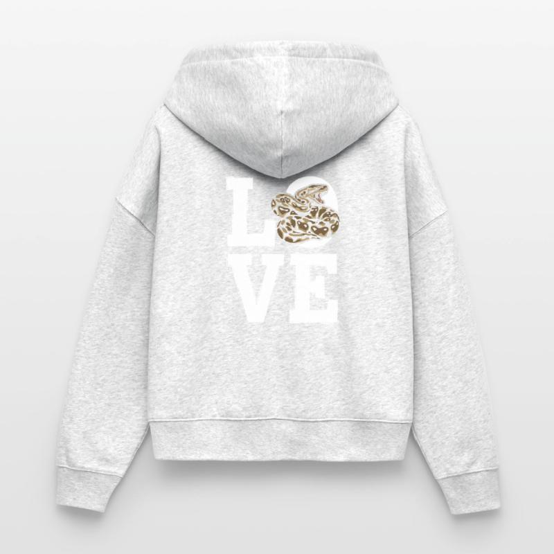 Königspython Schlangen LOVE Terrarium Python Stanley/Stella Boxy Frauen Bio Zip Hoodie Ida