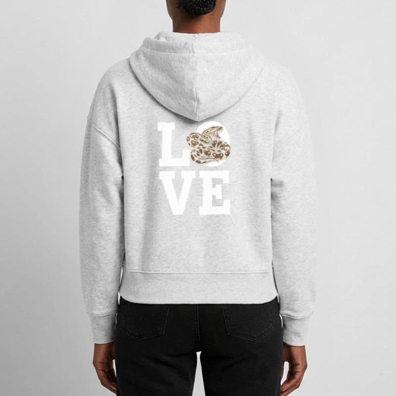 Königspython Schlangen LOVE Terrarium Python Stanley/Stella Boxy Frauen Bio Zip Hoodie Ida