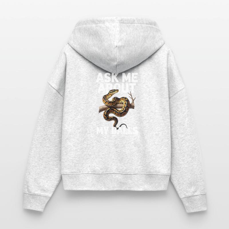 Python roi Serpents Amateurs de terrarium Python Veste à capuche bio Ida Stanley/Stella Femme