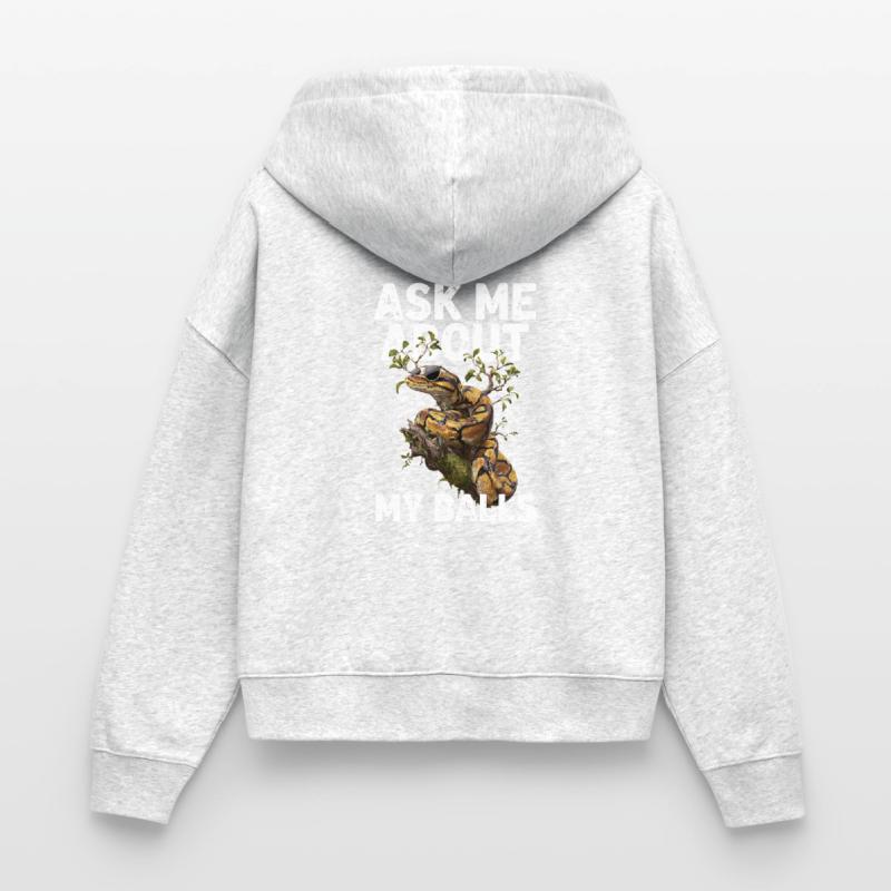 Python roi Serpents Amateurs de terrarium Python Veste à capuche bio Ida Stanley/Stella Femme