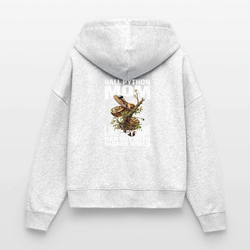 Maman Python roi Maman Serpents Terrarium Python Veste à capuche bio Ida Stanley/Stella Femme
